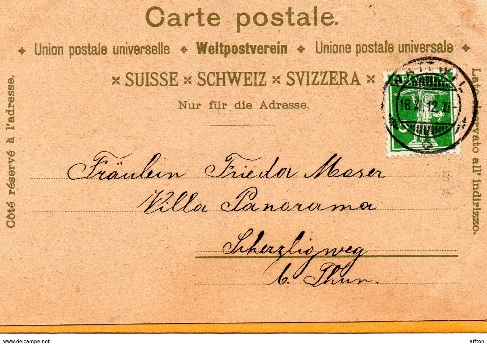 Gruss Aus Wattwil Switzerland 1912 Postcard Mailed - Wattwil