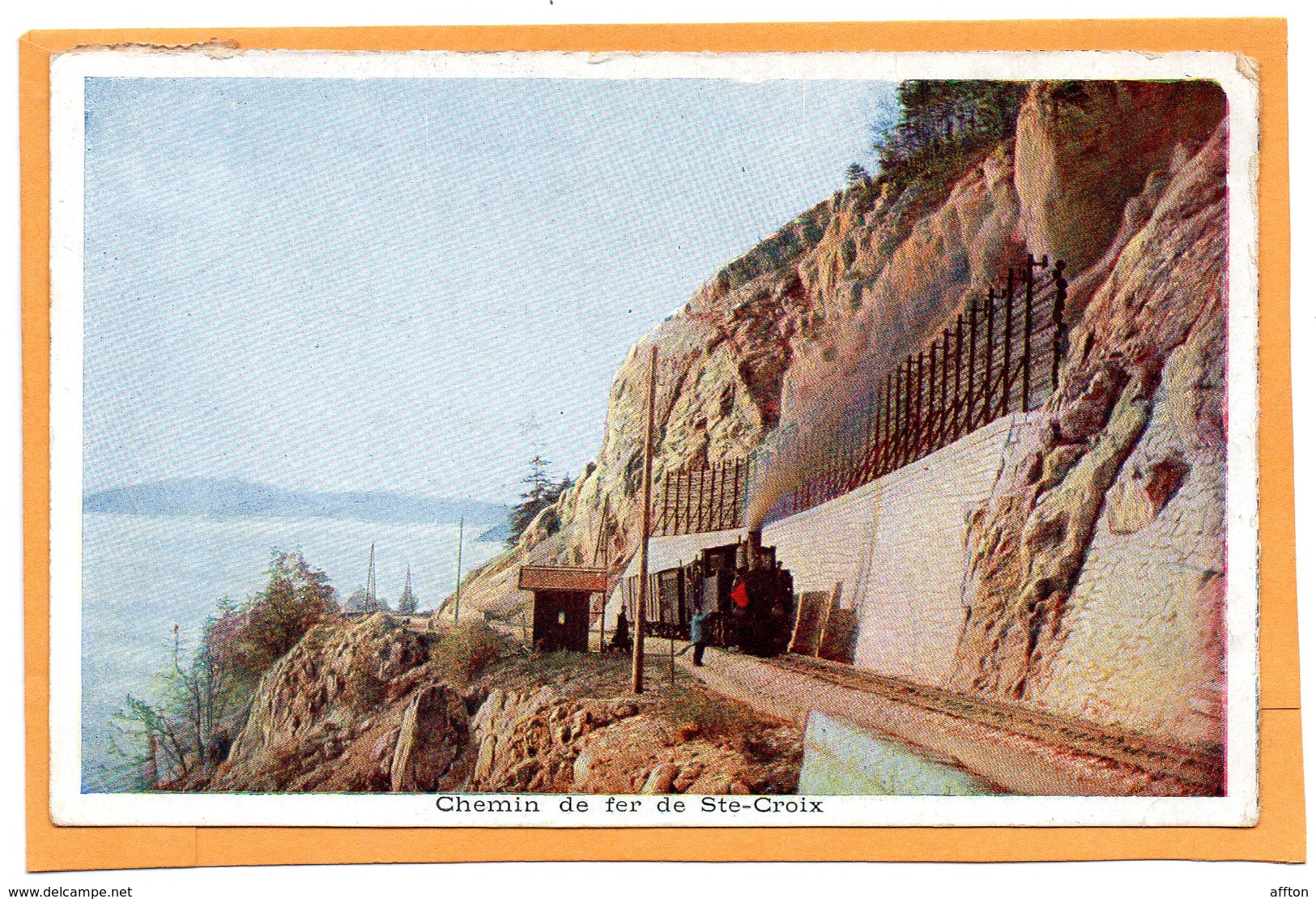 Chemin De Fer Ste Croix Switzerland 1907 Postcard Mailed - Other & Unclassified
