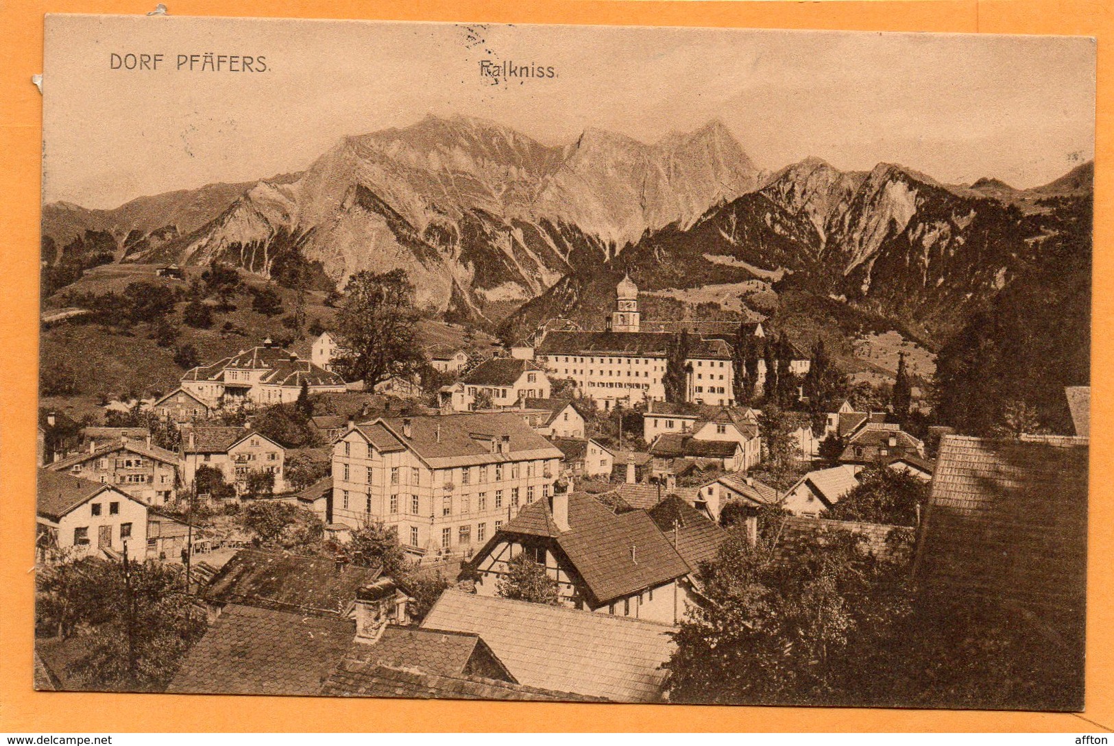 Dorf Pfafers Switzerland 1913 Postcard Mailed - Pfäfers