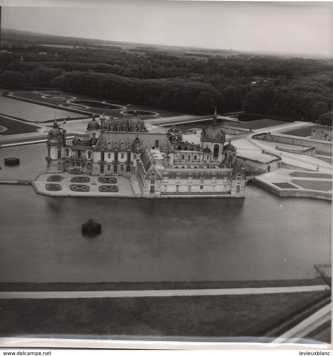 Grande Photographie Aérienne/Tirage D'époque/France/ Château De CHANTILLY/ Vers1930-1950   PHOTN479 - Otros & Sin Clasificación