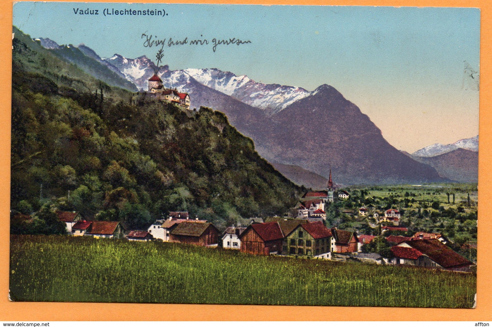 Vaduz Liechtenstein 1910 Postcard Mailed - Liechtenstein