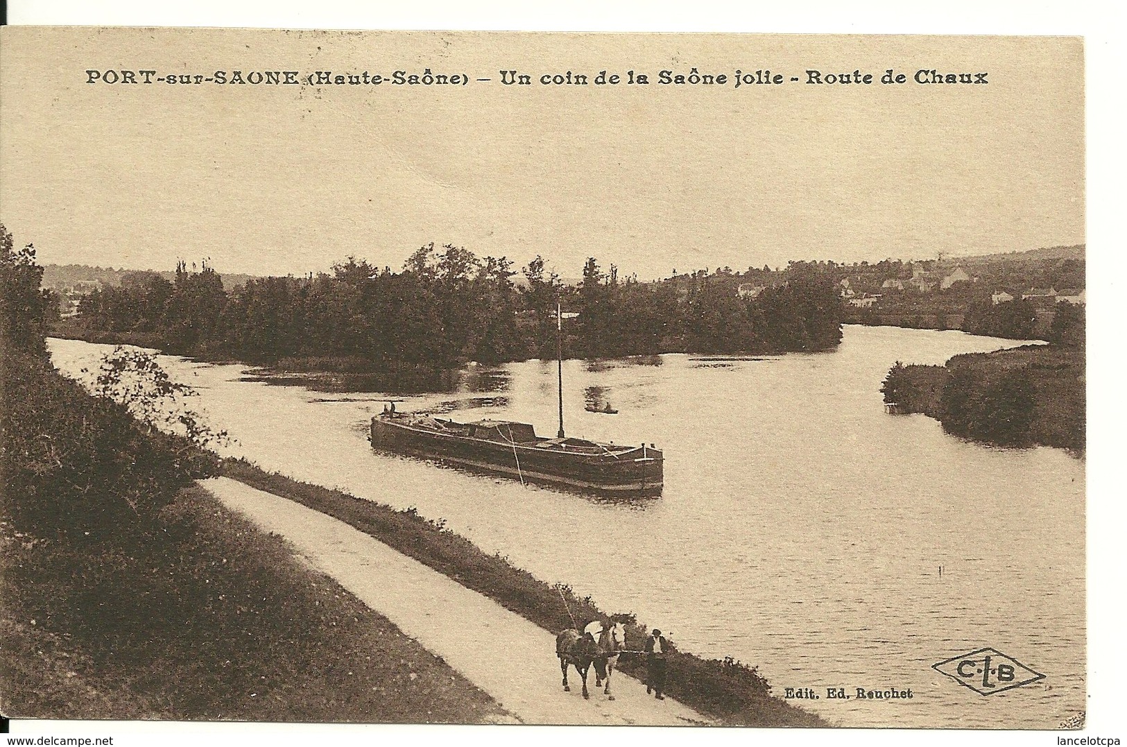 70 - PORT SUR SAONE / HALAGE D'UNE PENICHE - Autres & Non Classés