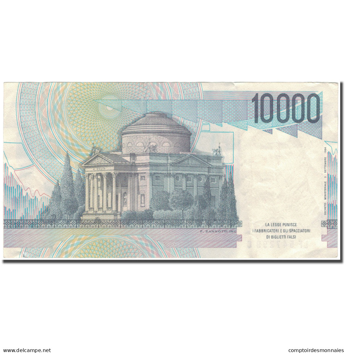 Billet, Italie, 10,000 Lire, 1984-09-03, KM:112c, TTB - 10000 Lire