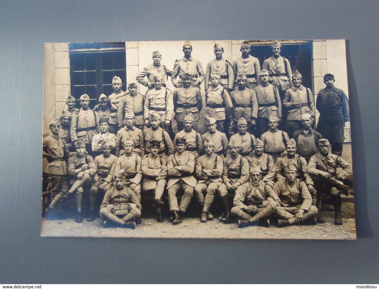 Cpa  Groupe De Soldats Du 124° 2° Cie. 1922 - Régiments