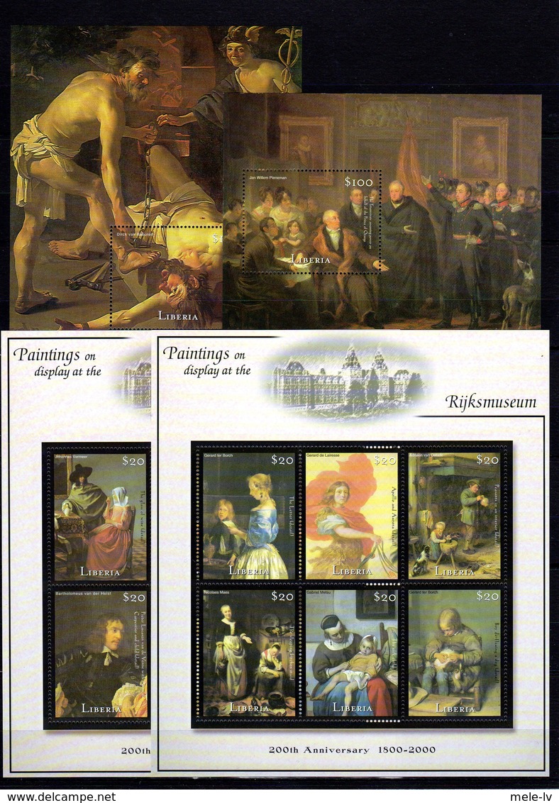 Liberia 2001 Art Painting  Rijksmuseum P.2 MNH - Andere & Zonder Classificatie