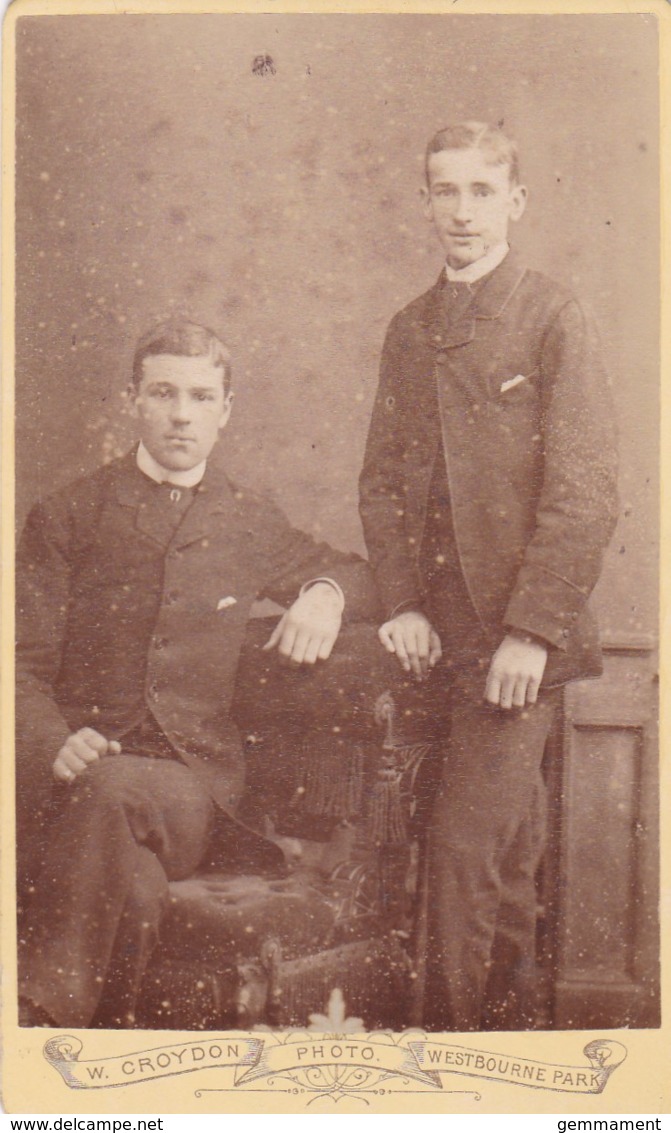 ANTIQUE CDV PHOTO. 2 REVEREND GENTLEMEN.  WESTBOURNE PARK STUDIO. - Alte (vor 1900)