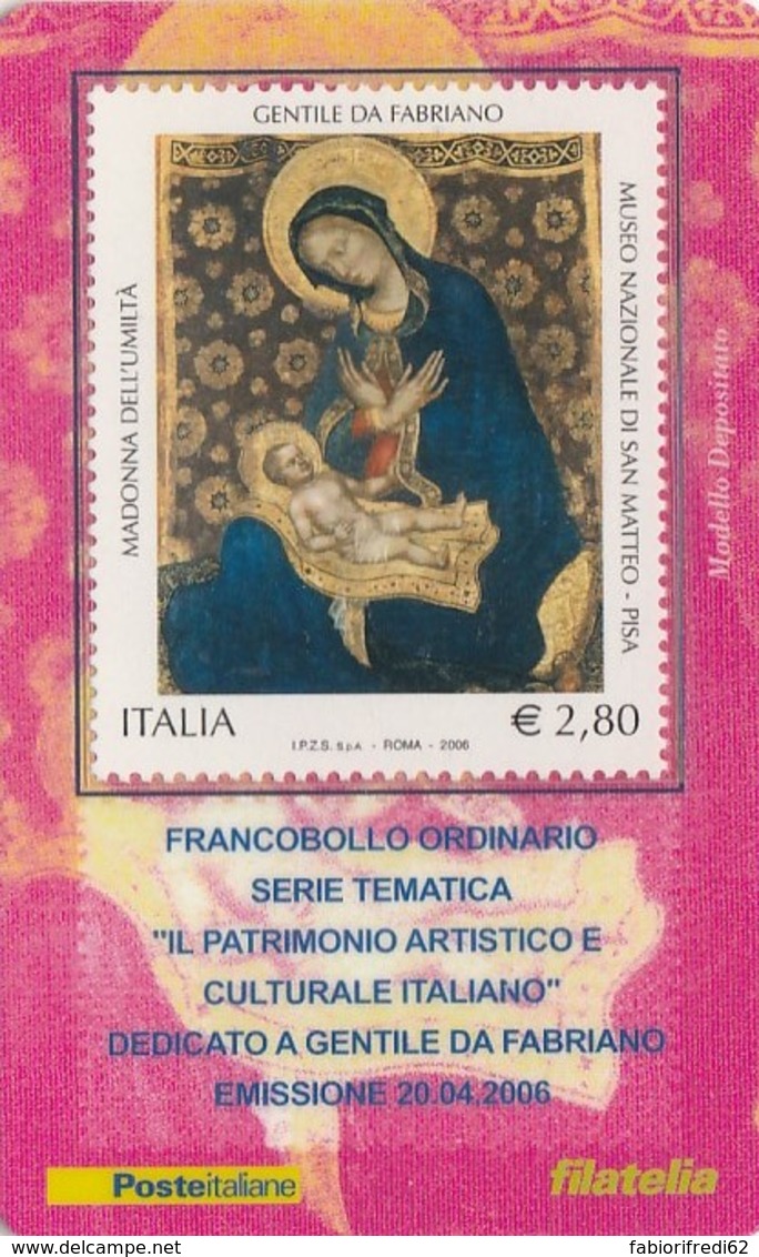 TESSERA FILATELICA  GENTILE DA FABRIANO VALORE 2,8 ANNO 2006  (TF372 - Cartes Philatéliques