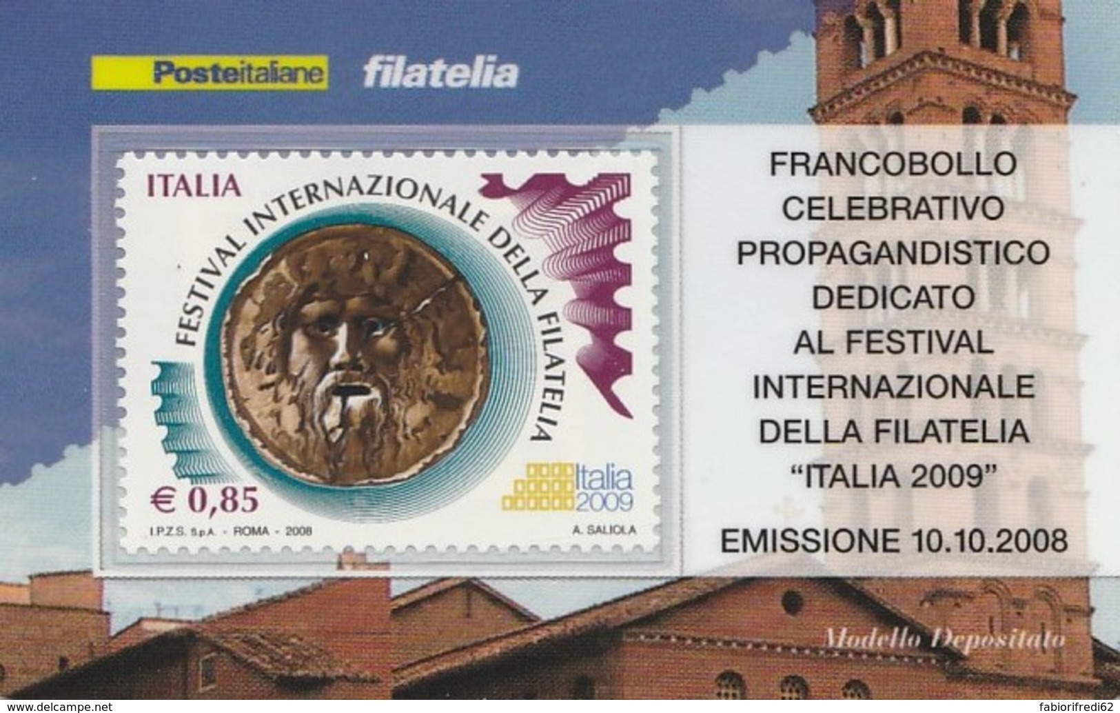 TESSERA FILATELICA  FESTIVAL INTERN. FILATELIA VALORE 0,85 ANNO 2009  (TF415 - Cartes Philatéliques