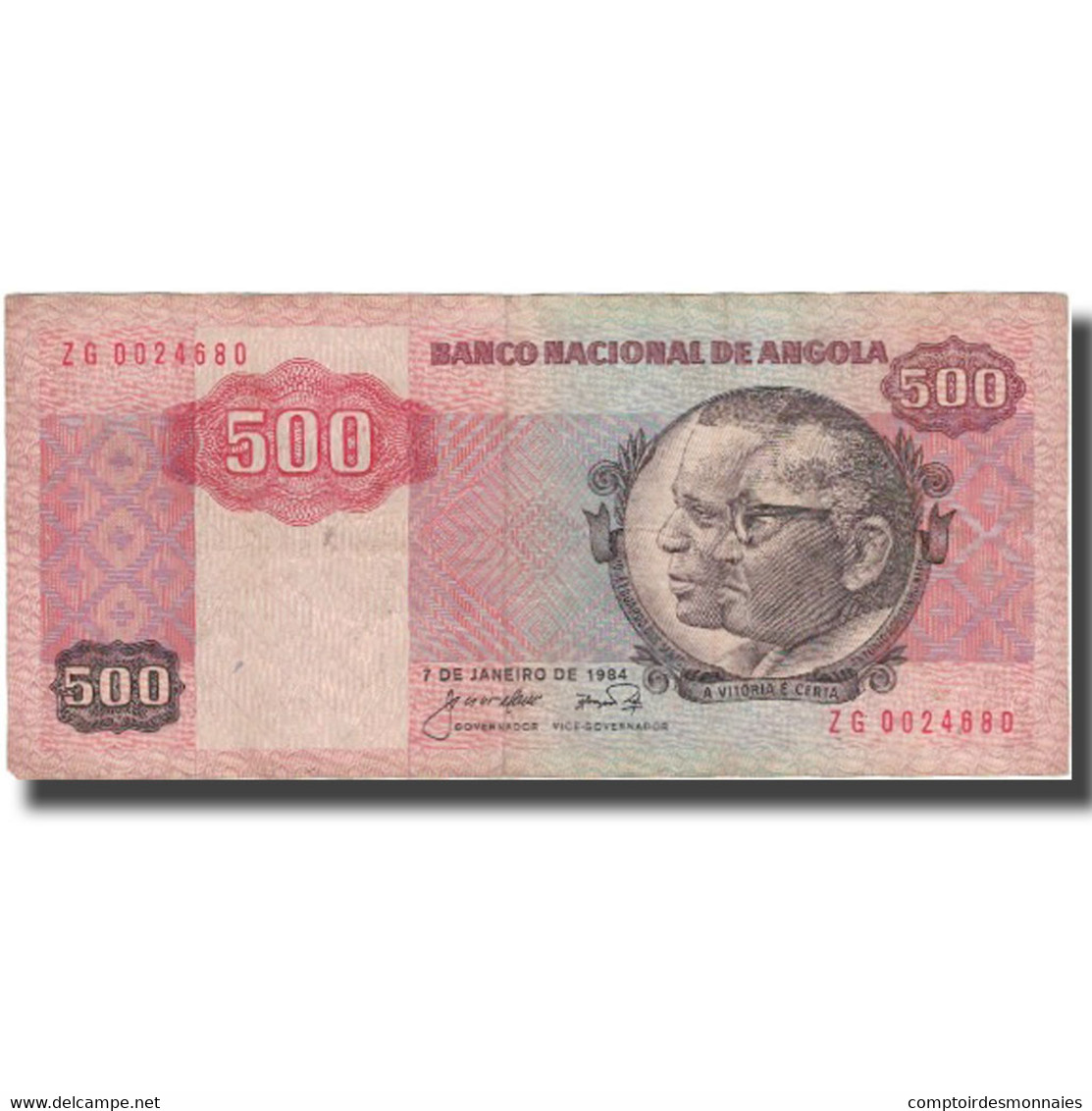 Billet, Angola, 500 Kwanzas, 1984, 1984-01-07, KM:120A, TB+ - Angola