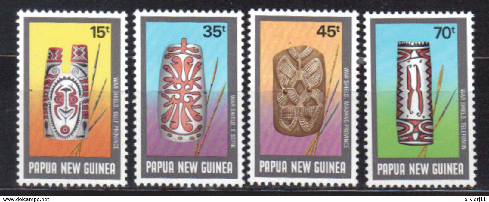 PAPOUASIE Nll GUINEE Boucliers N° 543 à 546 Neufs** Cote 5,50€ Gomme Mate - Papúa Nueva Guinea