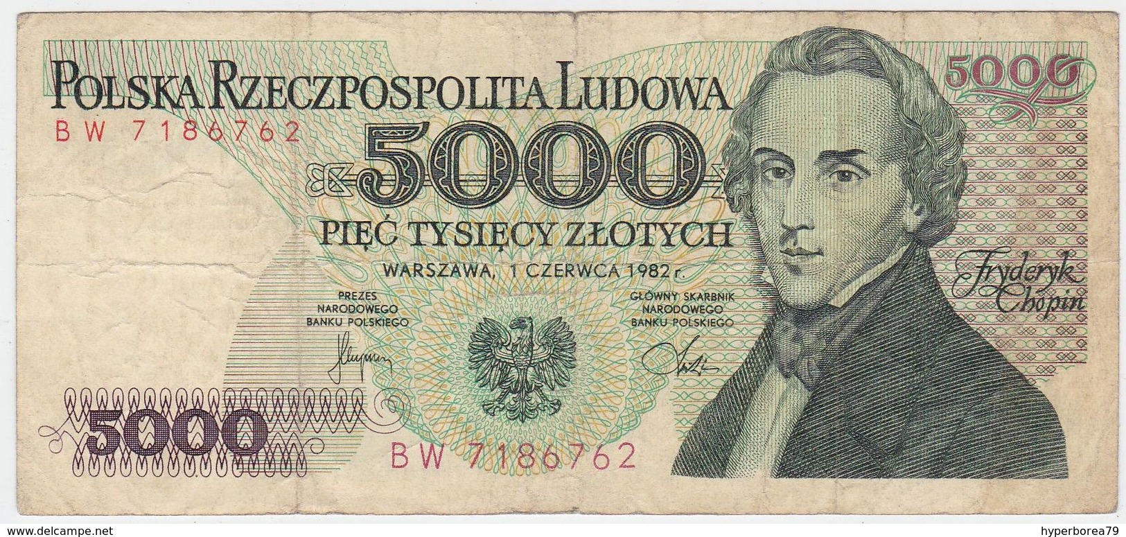 Poland P 150 A - 5000 5.000 Zlotych 1.6.1982 - Fine+ - Polonia