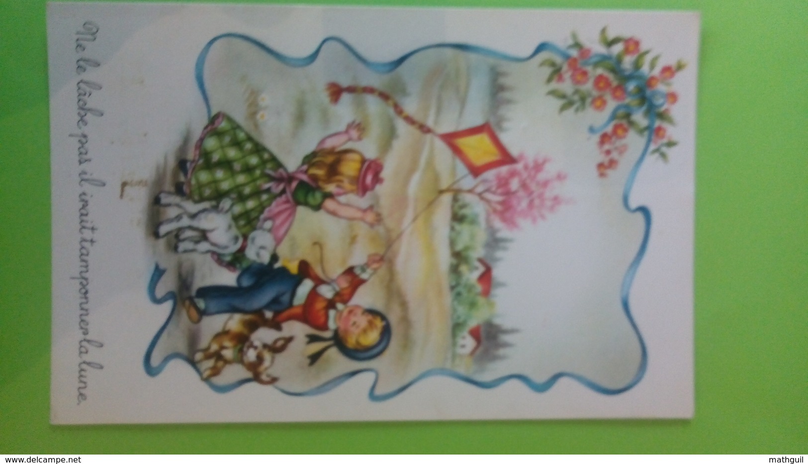 Carte Postale Enfants Chien Cerf Volant Photochrom N°462 - Scènes & Paysages