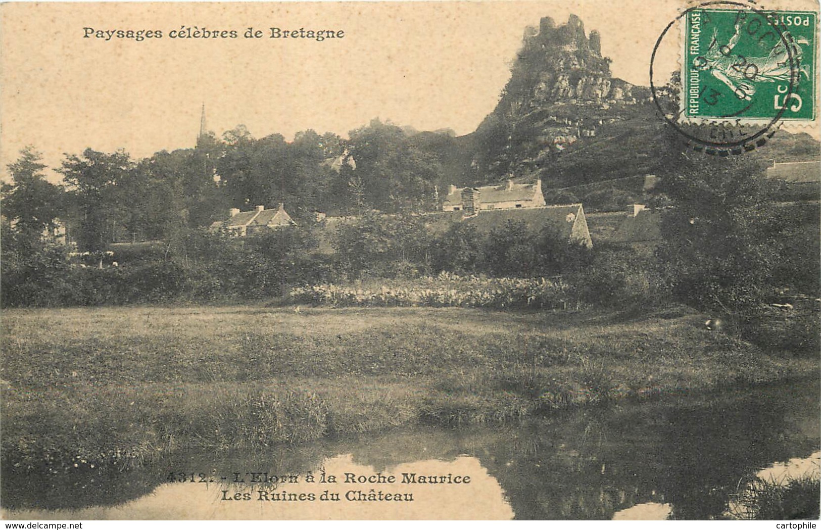 29 - LA ROCHE MAURICE - L'Elorn Et Les Ruines Du Chateau En 1913 - La Roche-Maurice