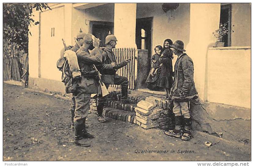 German Army In Serbia During World War One : Billeting In Serbia. - Serbia