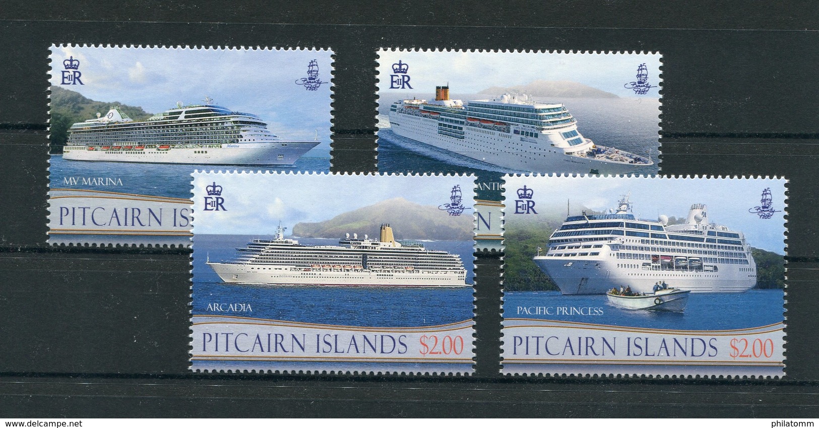 Pitcairn - Mi.Nr. 876 / 879 - "Kreuzfahrtschiffe" ** / MNH (aus Dem Jahr 2013) - Pitcairn