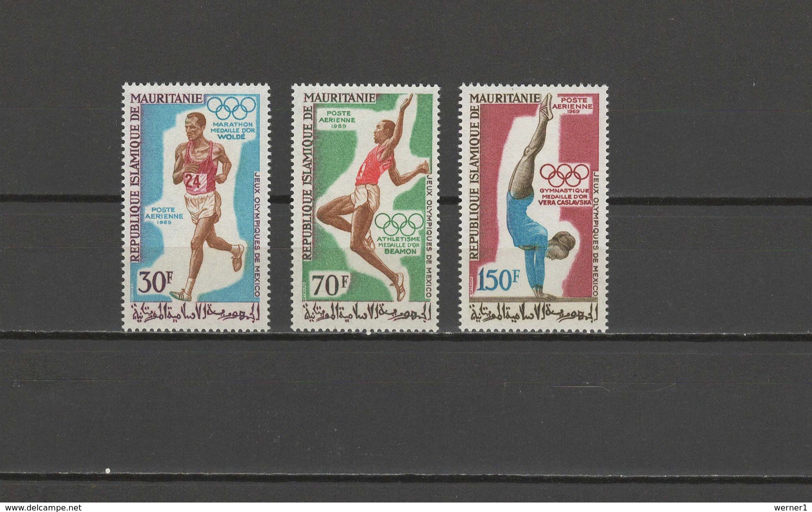 Mauritania 1969 Olympic Games Mexico Set Of 3 MNH - Zomer 1968: Mexico-City