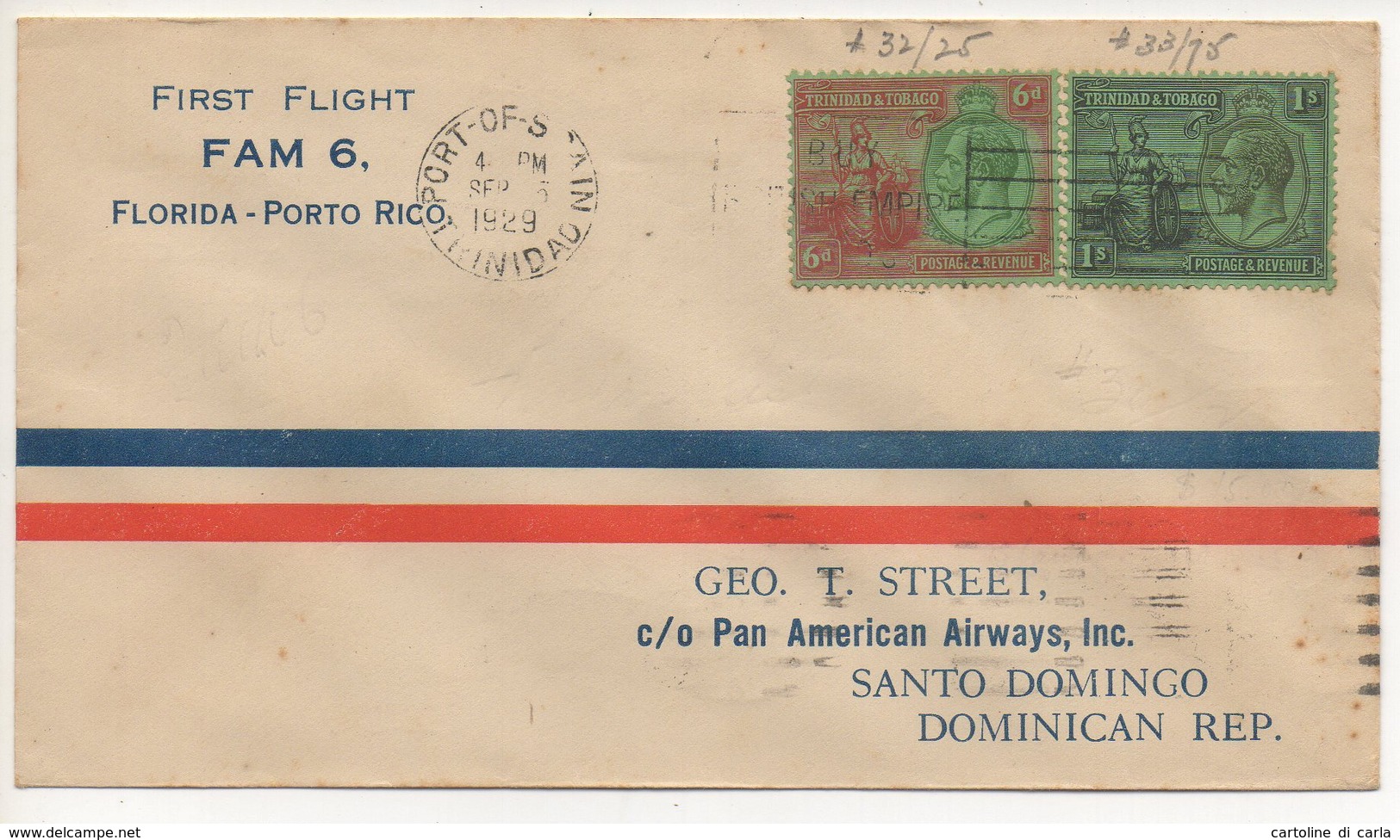 AIR MAIL LETTER 1' Volo Del 26 09 1929 #52 - Trindad & Tobago (1962-...)