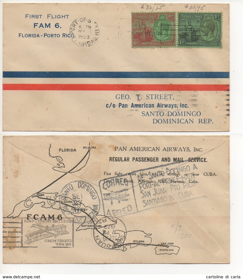 AIR MAIL LETTER 1' Volo Del 26 09 1929 #52 - Trindad & Tobago (1962-...)