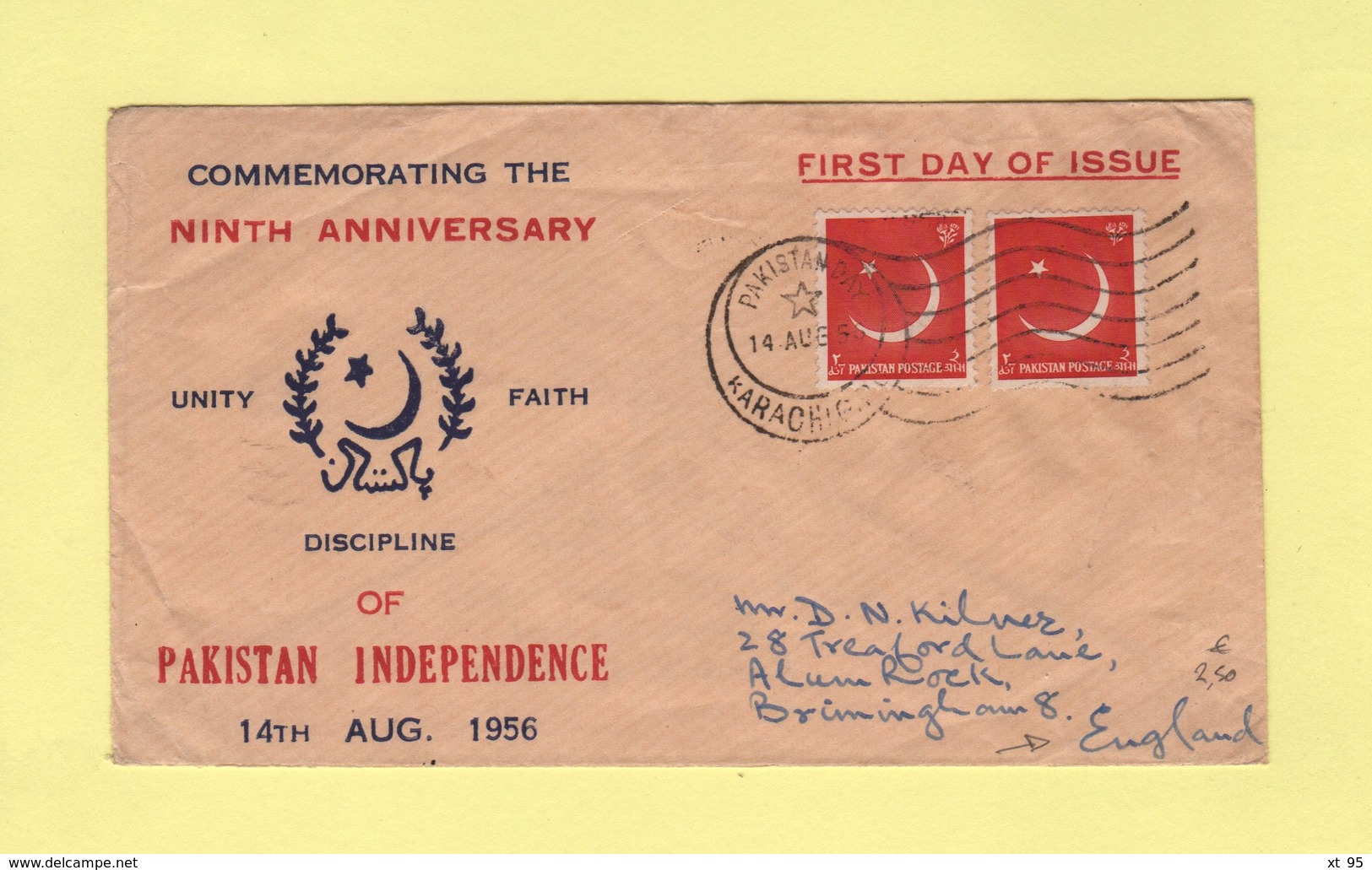 Pakistan - Karachi - FDC - Anniversaire Independance - 1956 - Pakistan