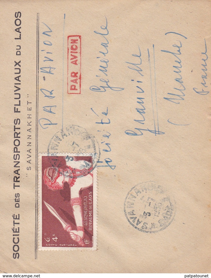 Laos 1956 Lettre - Laos