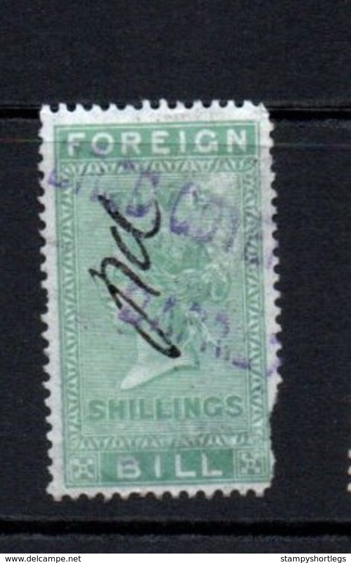 GB Fiscals / Revenues Foreign Bill Five  Shillings Green Spacefiller - Revenue Stamps