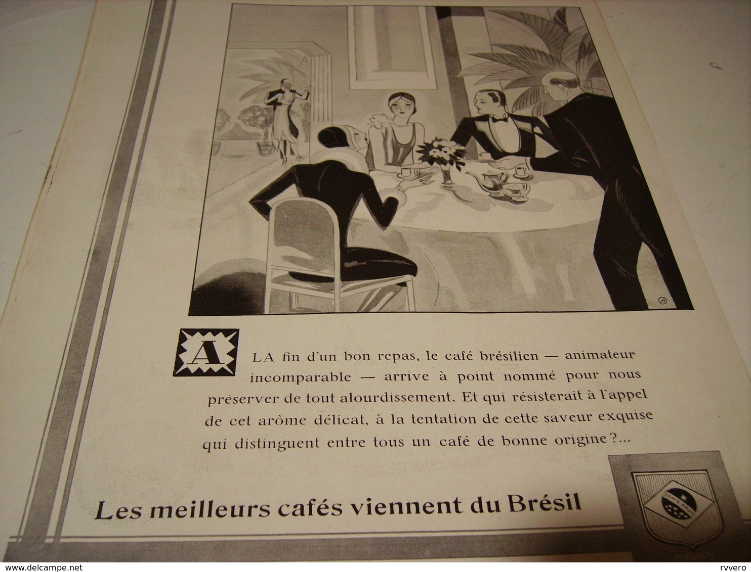 ANCIENNE PUBLICITE A LA FIN D UN BON REPAS CAFE  DU BRESIL   1930 - Affiches