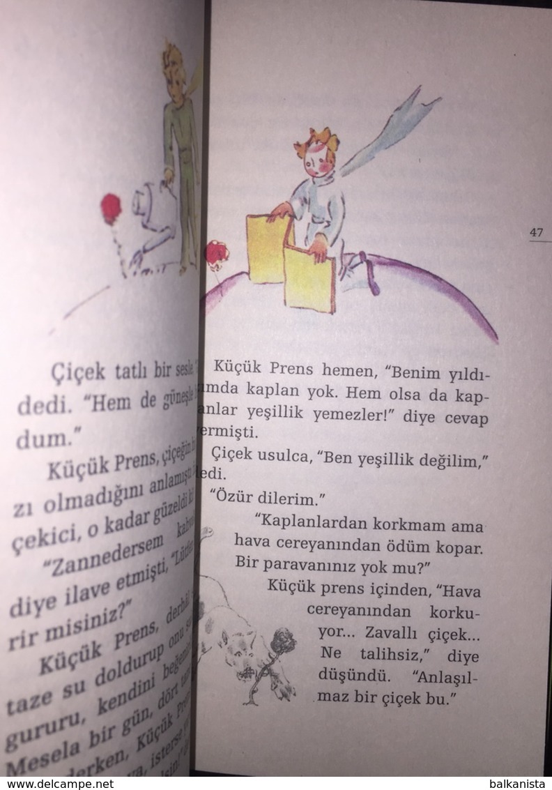 LITTLE PRINCE Saint Exupery TURKISH LANGUAGE COLORED PRINT Ahmet Muhip Dranas - Junior