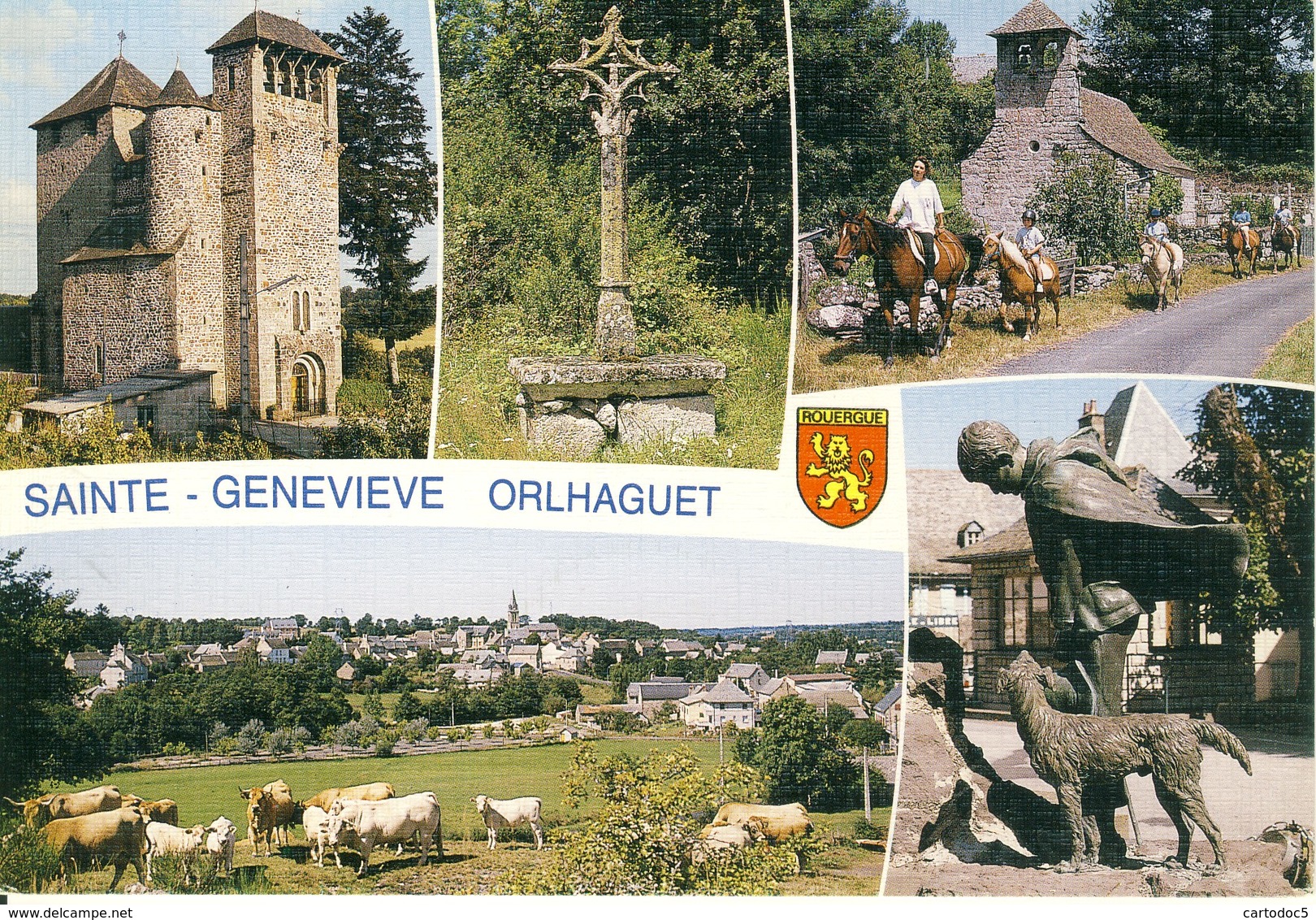 Sainte-Genevieve Sur Argence Et  Orlhaguet (Aveyron) Entre Gorges De La Truyère Et Monts D'Aubrac     Cpsm Format 10-15 - Autres & Non Classés