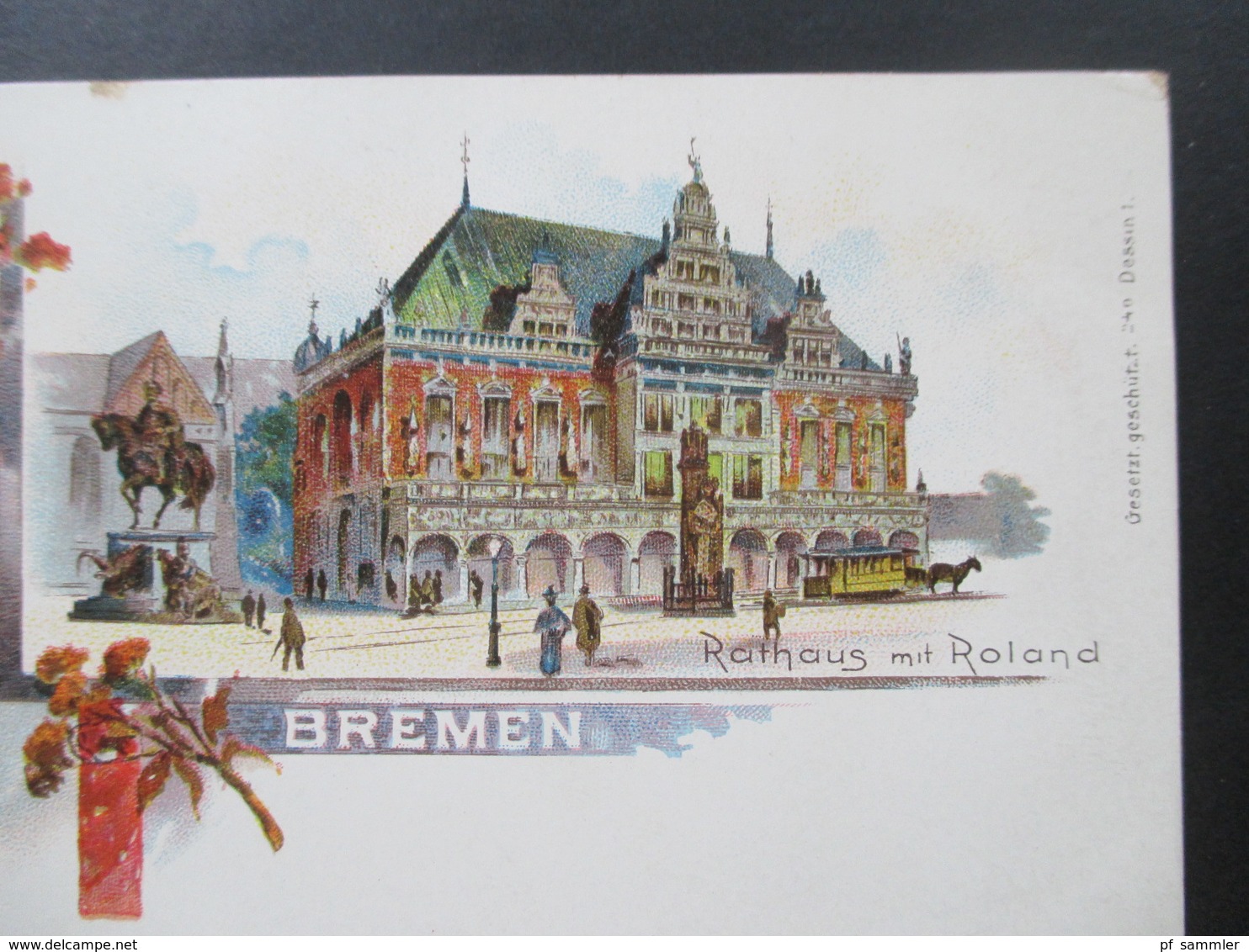 AK Um 1900 Mehrbildkarte Bremen Rathaus Mit Roland Und Dom. Th. Wendisch Berlin - Bremen