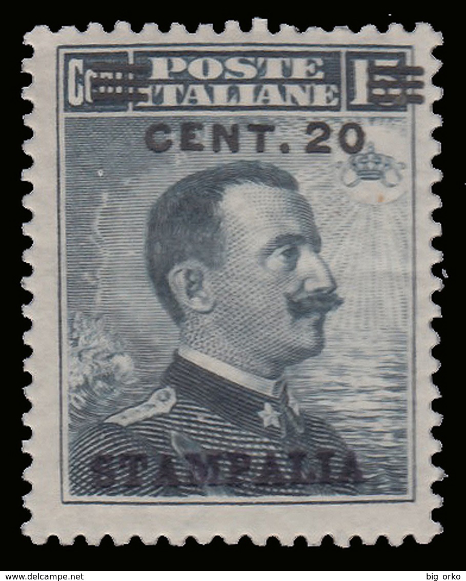 Italia - Isole Egeo: Stampalia - 20 C. Su 15 C. Grigio Nero (106) - 1916 - Dodekanisos