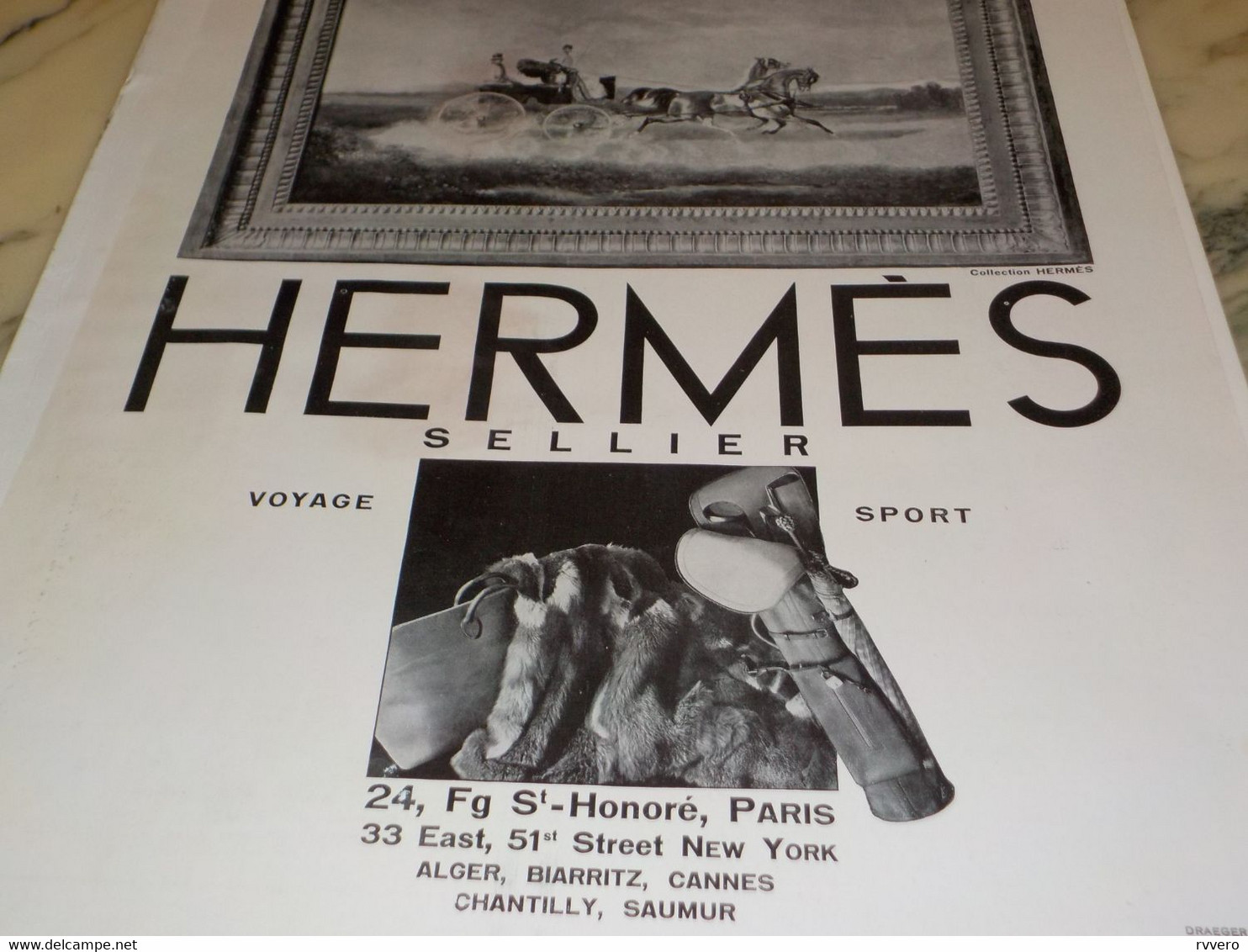 ANCIENNE PUBLICITE SELLIER MAISON HERMES 1930 - Autres & Non Classés