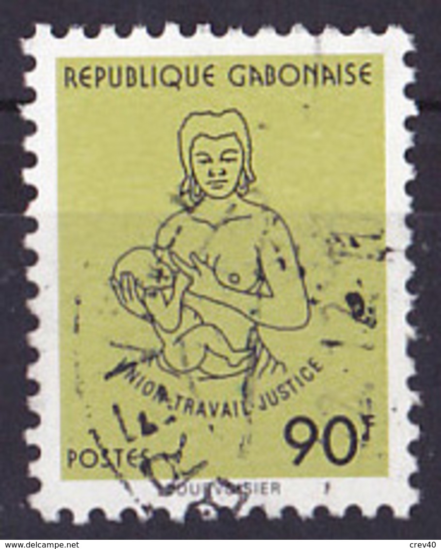 Timbre Oblitéré N° 1155(Yvert) Gabon 2002 - Femme Donnant Son Sein, Usage Courant - Gabon (1960-...)