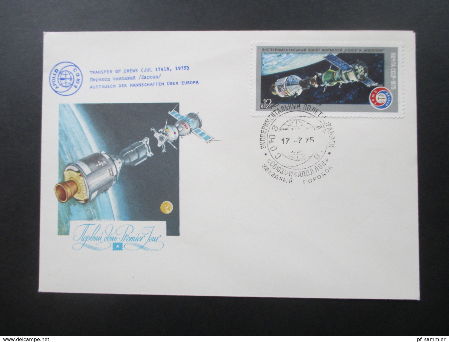 10 Sonderbelege 1975 UDSSR Raumflug Sowjets und USA Sojus Apollo mit 2 ASTP Vignetten. Raumfahrt / Weltraum