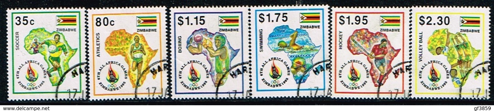 ZIMBABWE /Oblitérés/Used/1995 - 6 éme Jeux Africains - Zimbabwe (1980-...)