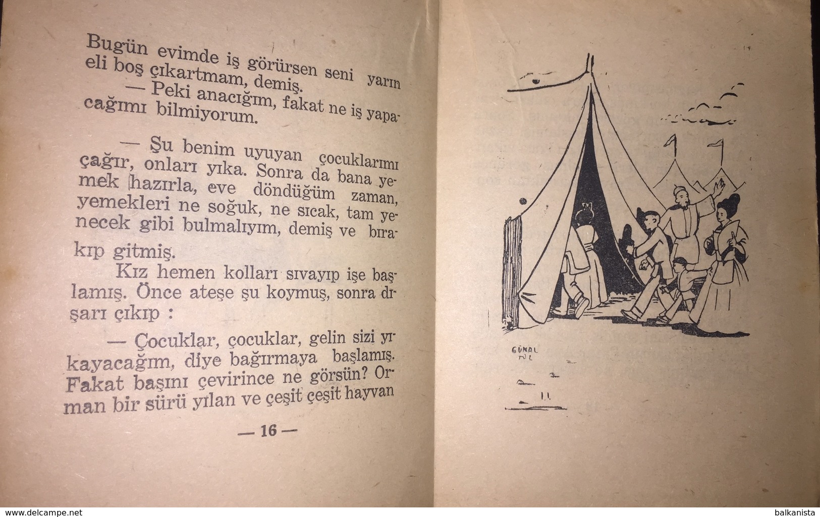 Sinbad The Sailor Illustrated Turkish Child Book 1960's - Junior