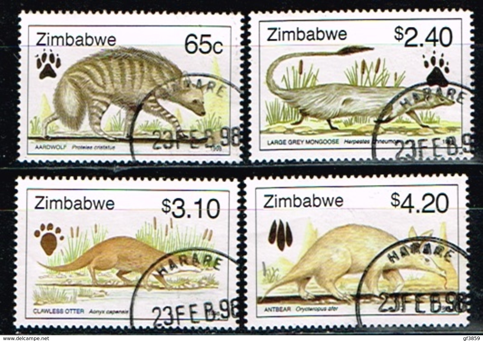 ZIMBABWE /Oblitérés/Used/1998 - Faunes Africaines - Zimbabwe (1980-...)