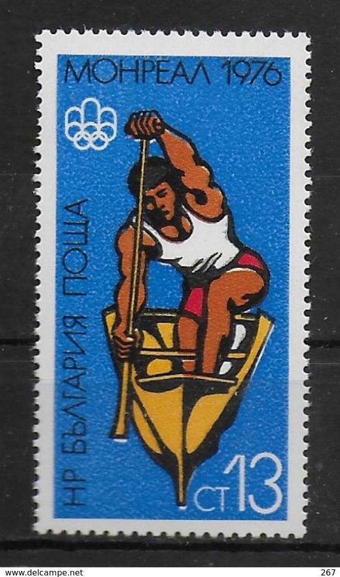 BULGARIE   N° 2218  * *     Jo 1976 Canoe - Kanu