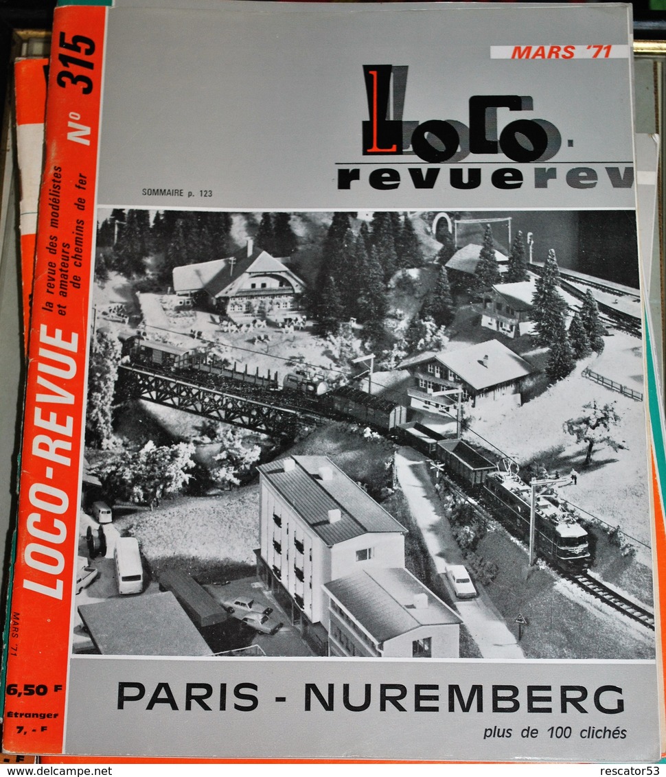 Rare Ancienne Revue Loco Revue N°315 De Mars 1971 - French