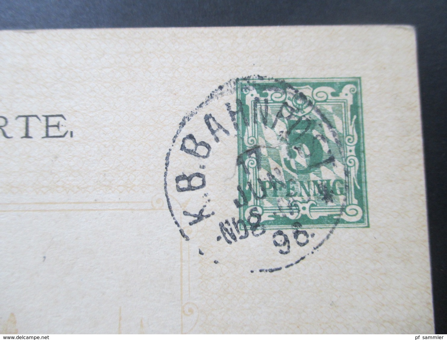 AD Bayern 1896 Sonderpostkarte P 47 Aus Dem Bedarf! Bahnpost Stempel K.B. Bahnpost Nach München - Postwaardestukken