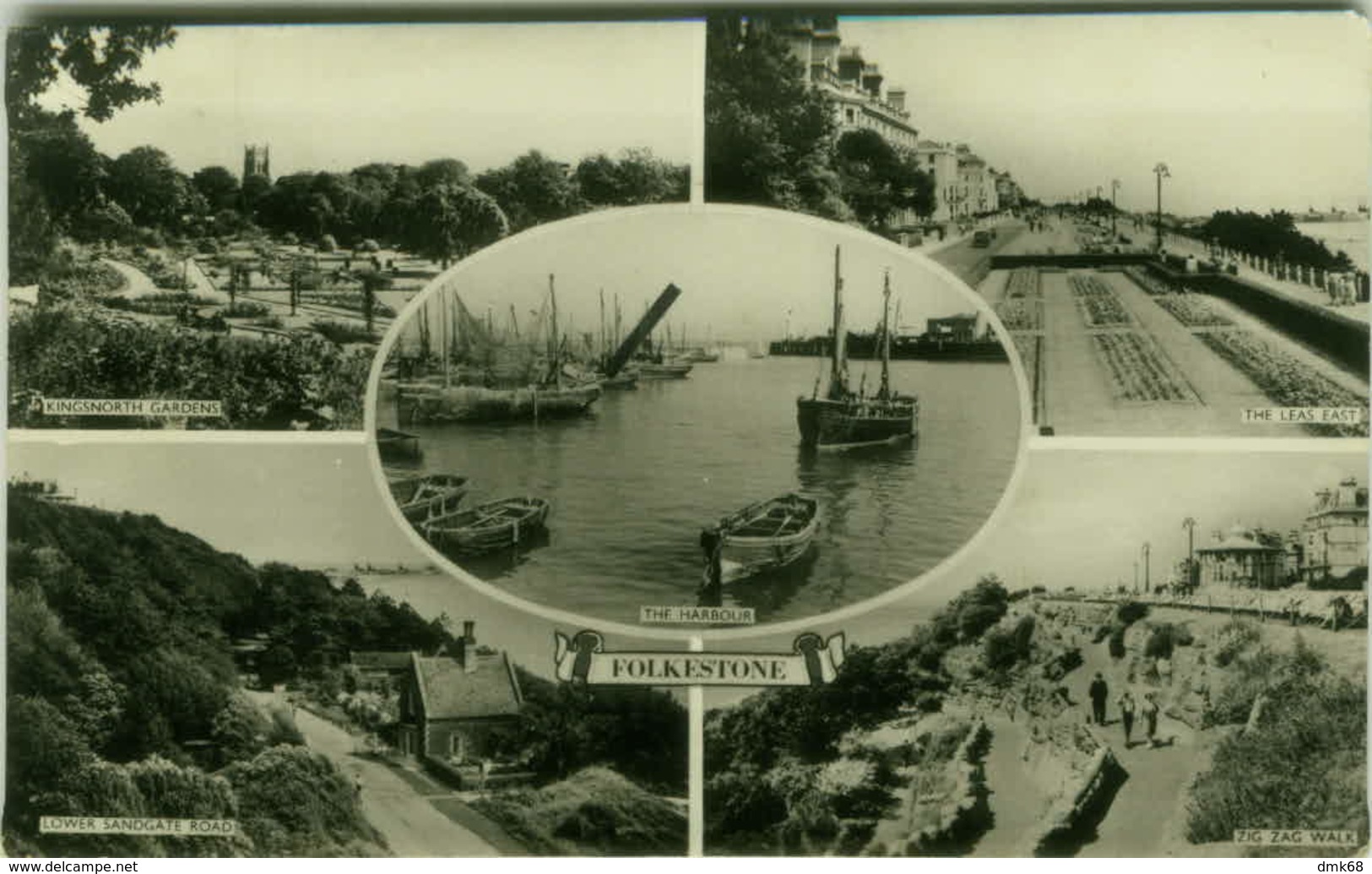 ENGLAND - FOLKESTONE - MULTI VIEWS - EDIT J. SALMON - VINTAGE POSTCARD 1950s/60s (BG875) - Folkestone