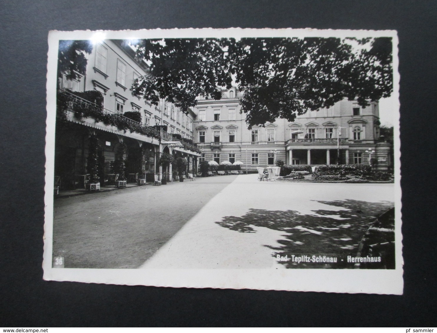 Echtofoto AK 1940 Bad Teplitz Schönau Herrenhaus Gaststätte?! - Hotels & Gaststätten