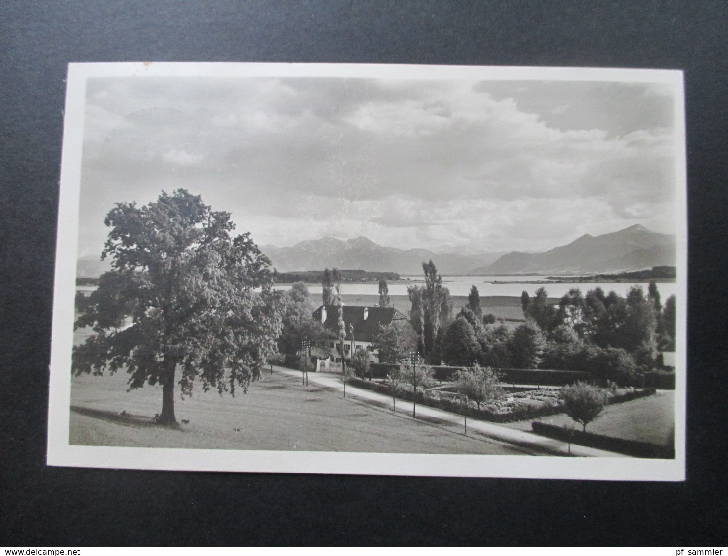 Echtofoto AK 1930 Landhaus Aiterbach Post Rimsting Am Chiemsee. Stempel K1 Prien - Hotels & Gaststätten