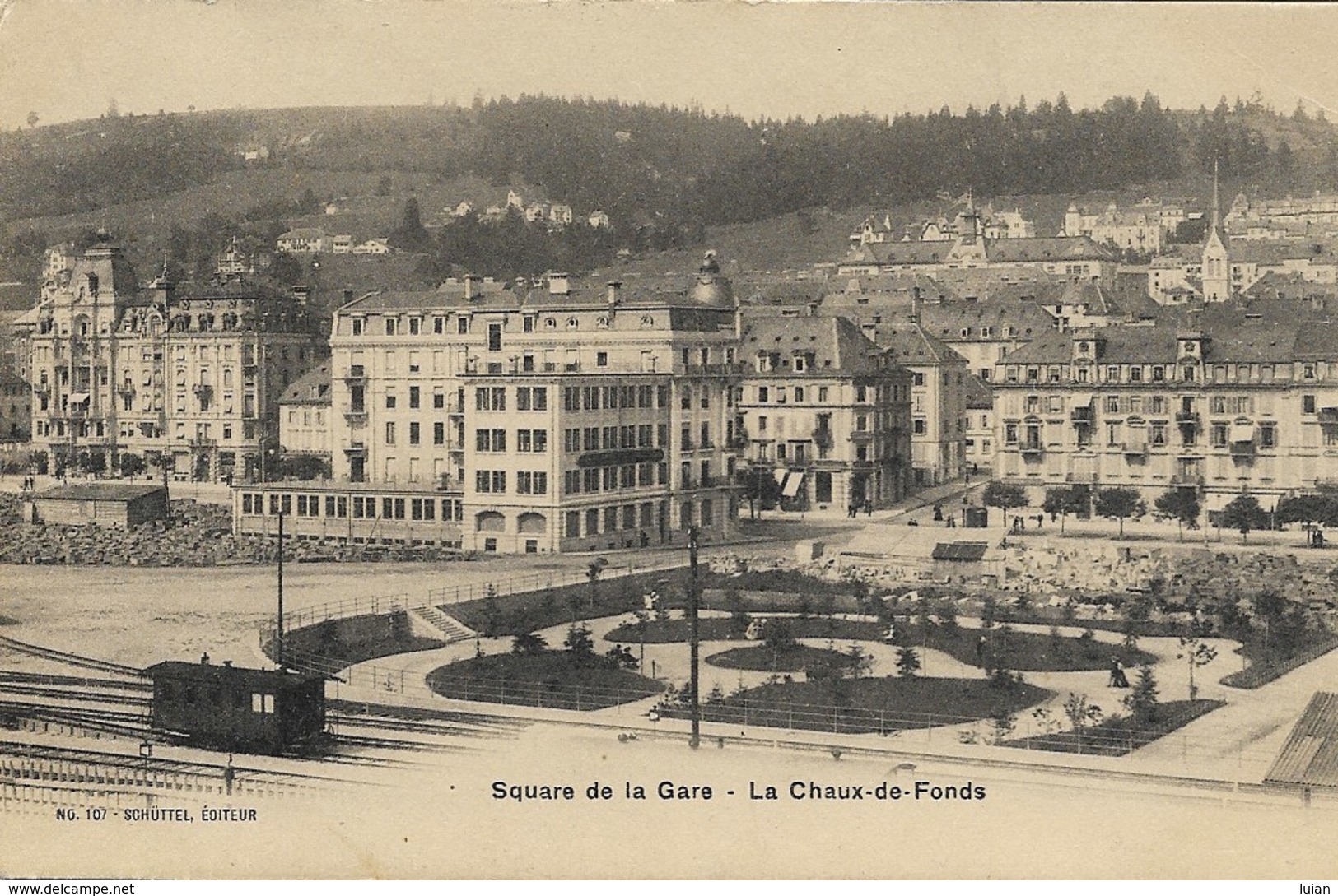 La Chaux De Fonds, Neuchâtel, Square De La Gare 1908 - La Chaux-de-Fonds