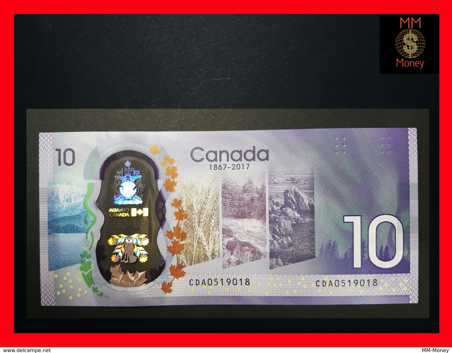 CANADA 10 $  2017  P. 112  Polymer *COMMEMORATIVE*  UNC - Canada