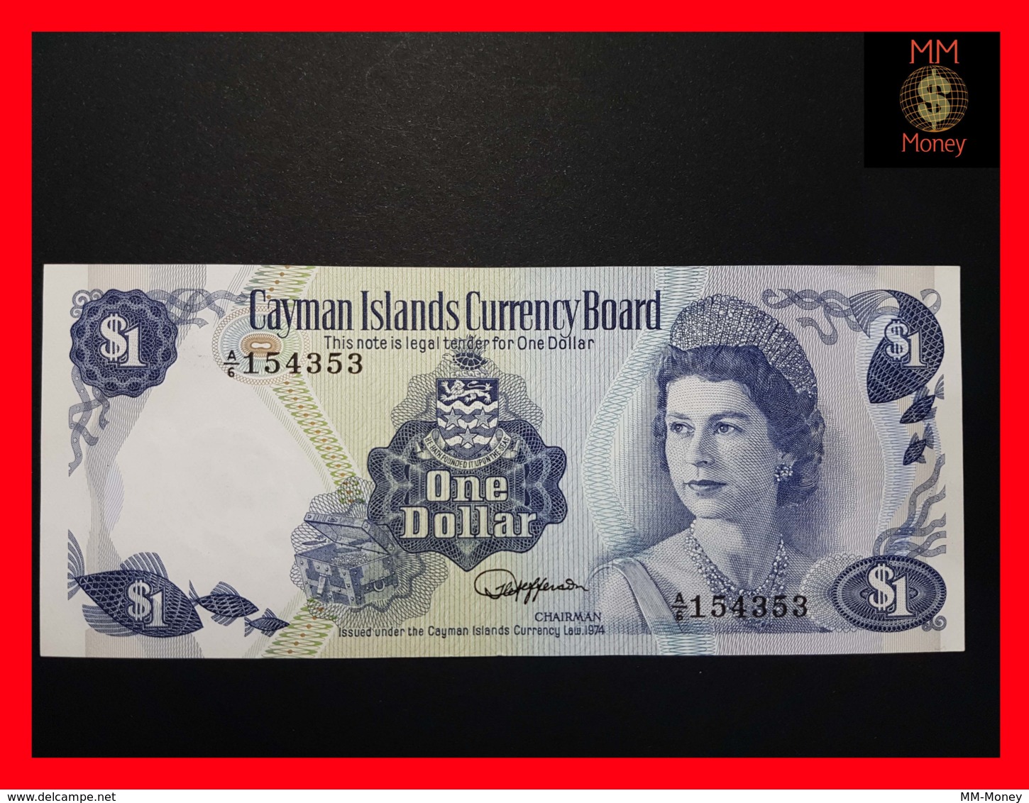CAYMAN 1 $  1974  P. 5 D  UNC - Iles Cayman