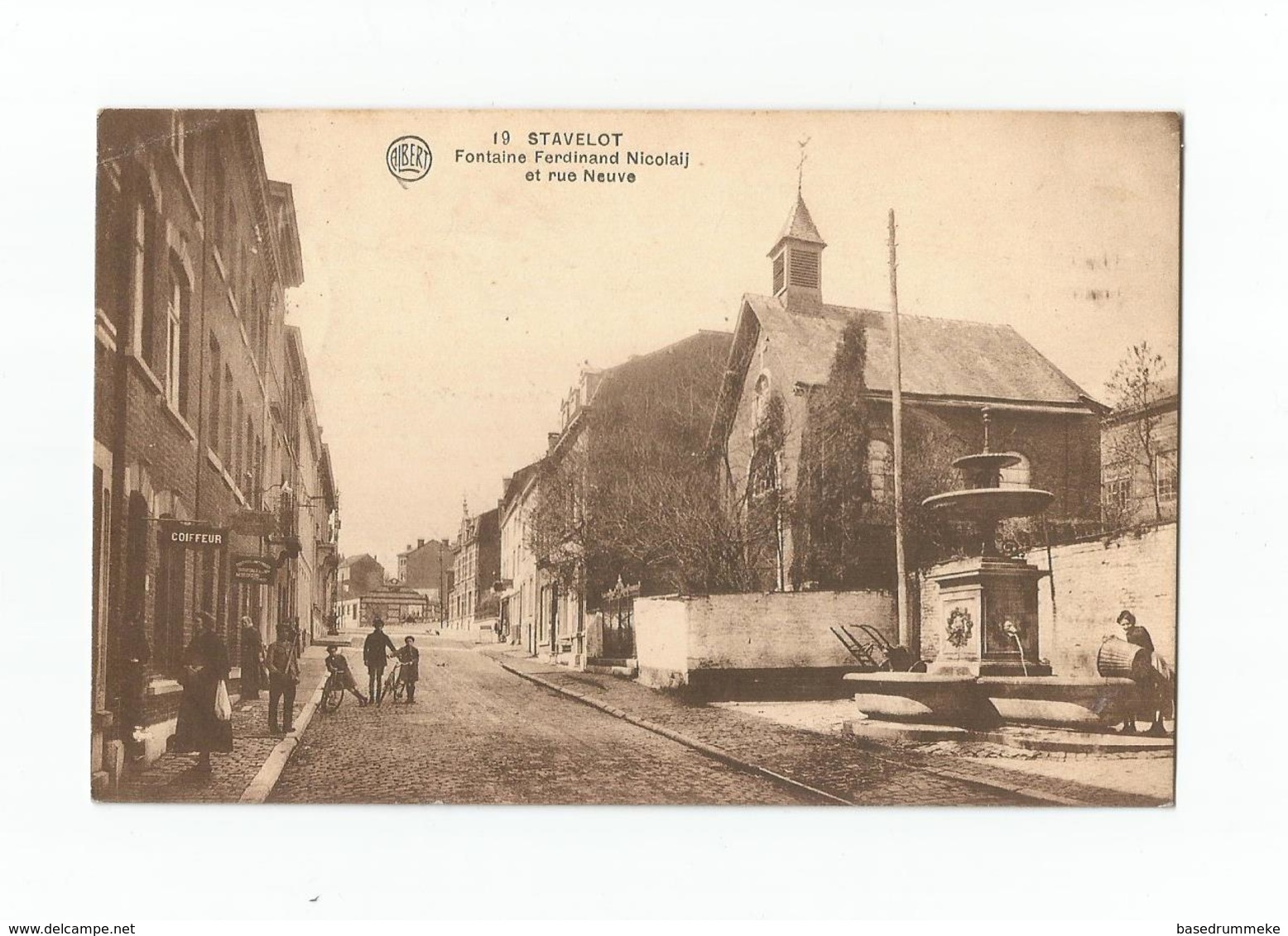 STAVELOT  Fontaine Ferdinand Nicolaij Et Rue Neuve (1923). - Stavelot