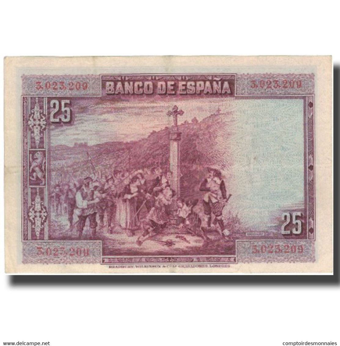 Billet, Espagne, 25 Pesetas, 1928, 1928-08-15, KM:74a, TTB+ - 1-2-5-25 Pesetas