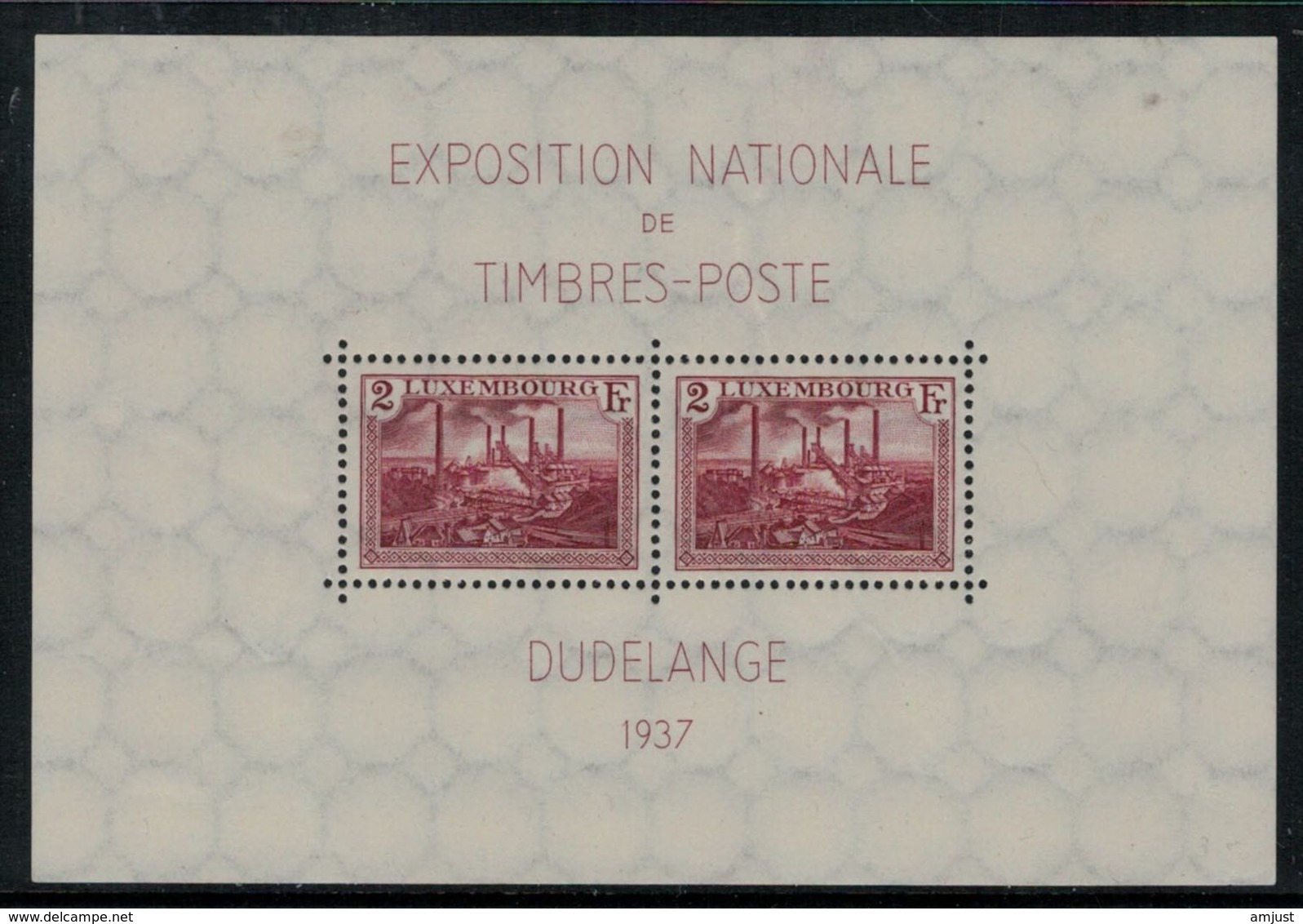 Luxembourg // Bloc Feuillet Neuf ** 1937 Exposition Nationale Dudelange - Blocs & Feuillets