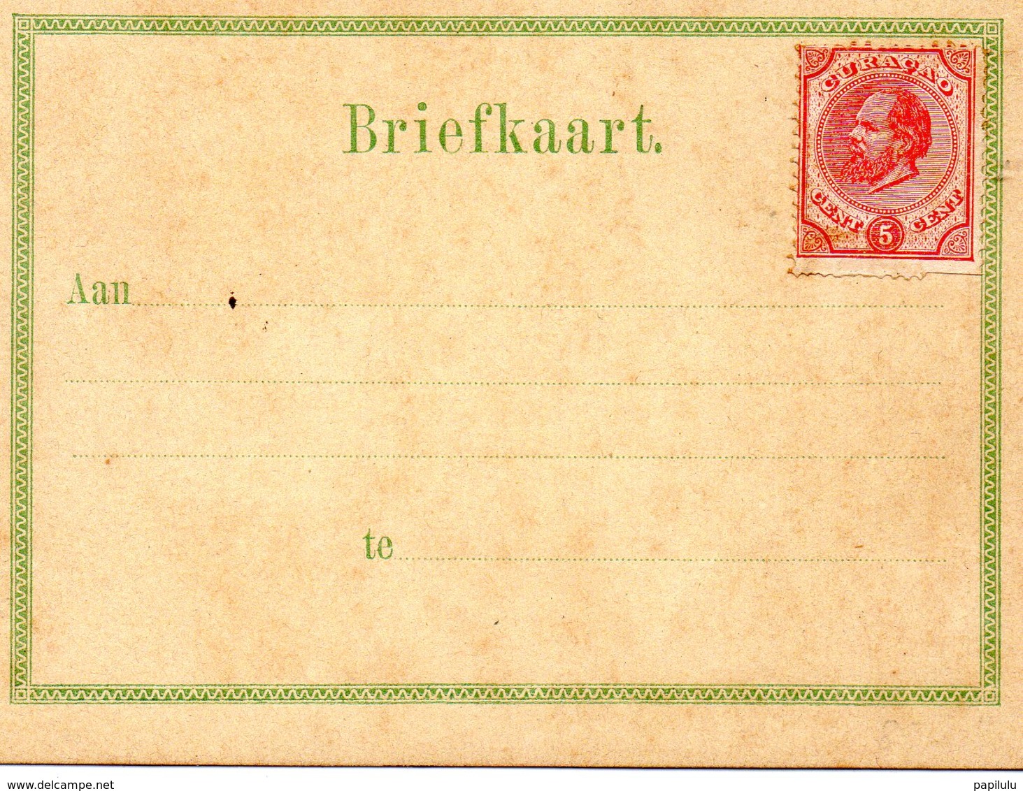 TIMBRES (40) : PAYS-BAS : Entier Postal Antilles Néerlandaise Curacao 5 Cent - Curaçao, Antilles Neérlandaises, Aruba