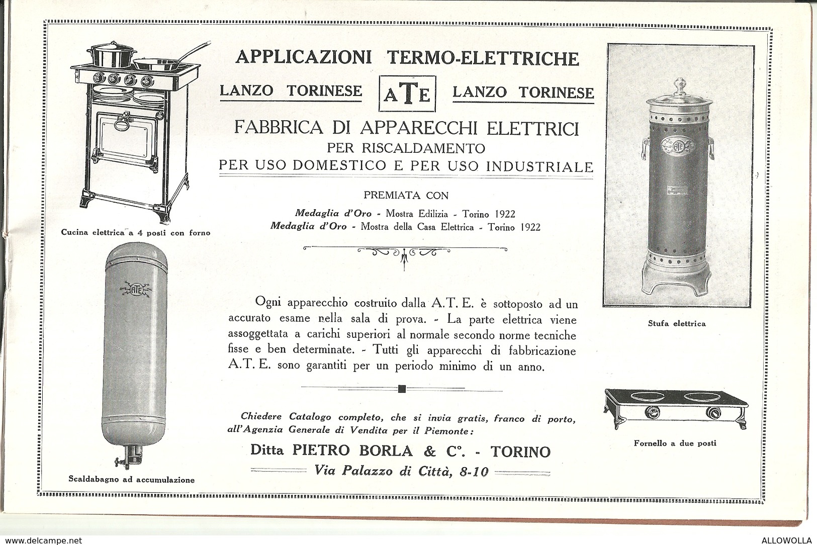 1695 " AMER-MACCHINE ELETTRICHE PER CAFFE' ESPRESSO-1925 " DOCUMENTO ORIGINALE